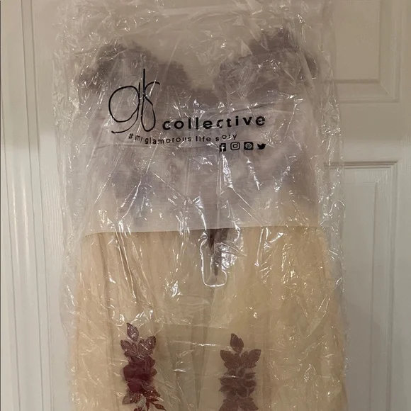 Elegant Floral Kids Dress in Cream and Red